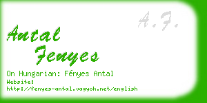 antal fenyes business card